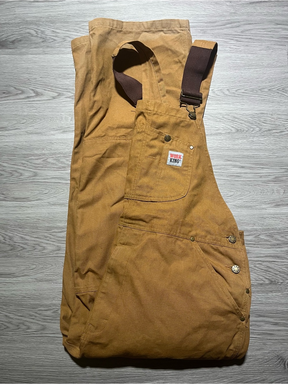WORK KING bibs workwear overalls Tan mens XL
